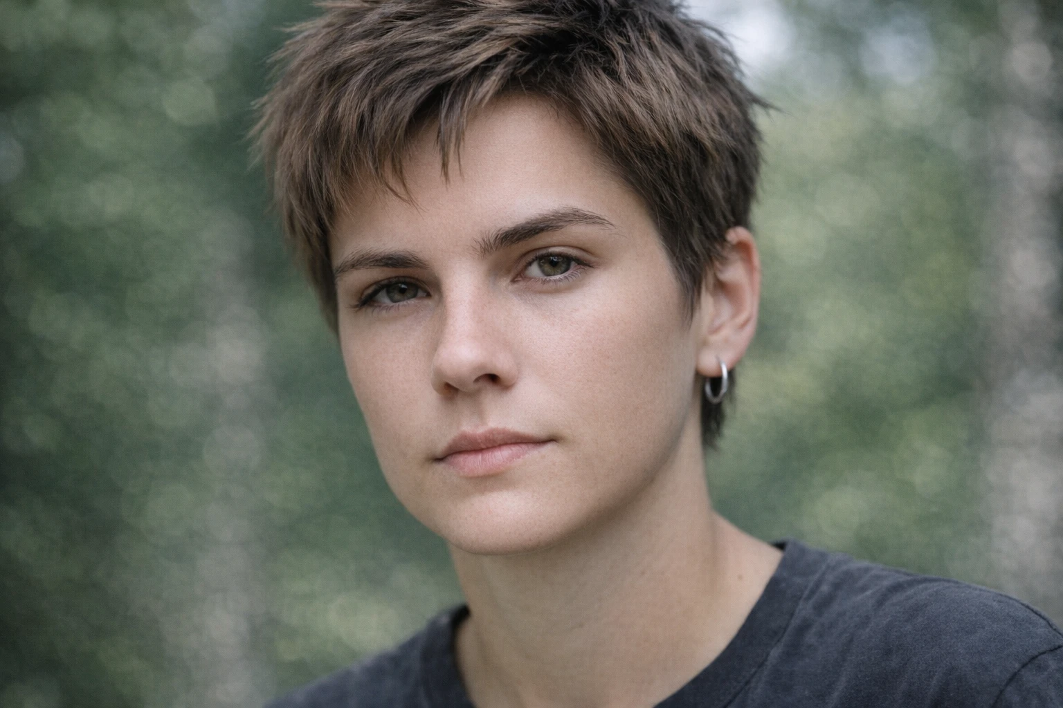 AI shadow removal with even lighting and natural skin texture