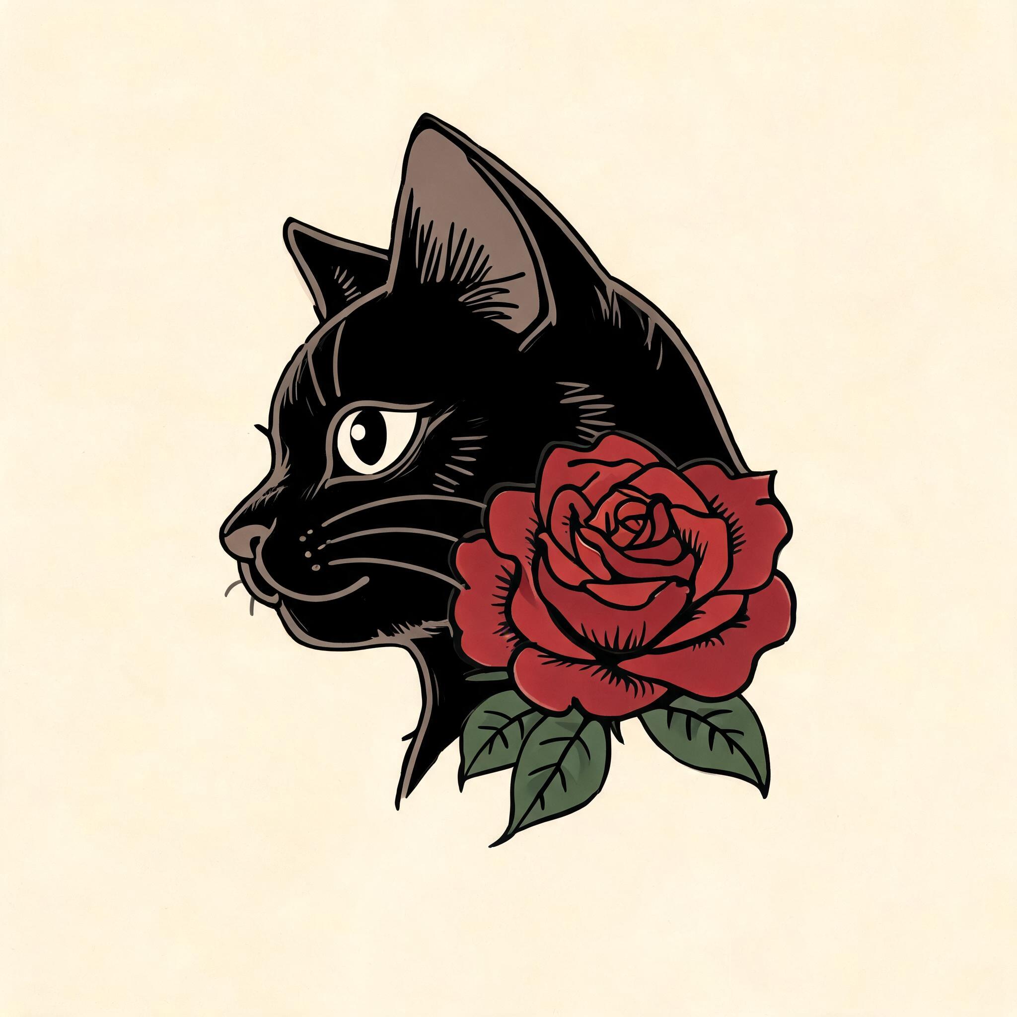 黑猫与玫瑰