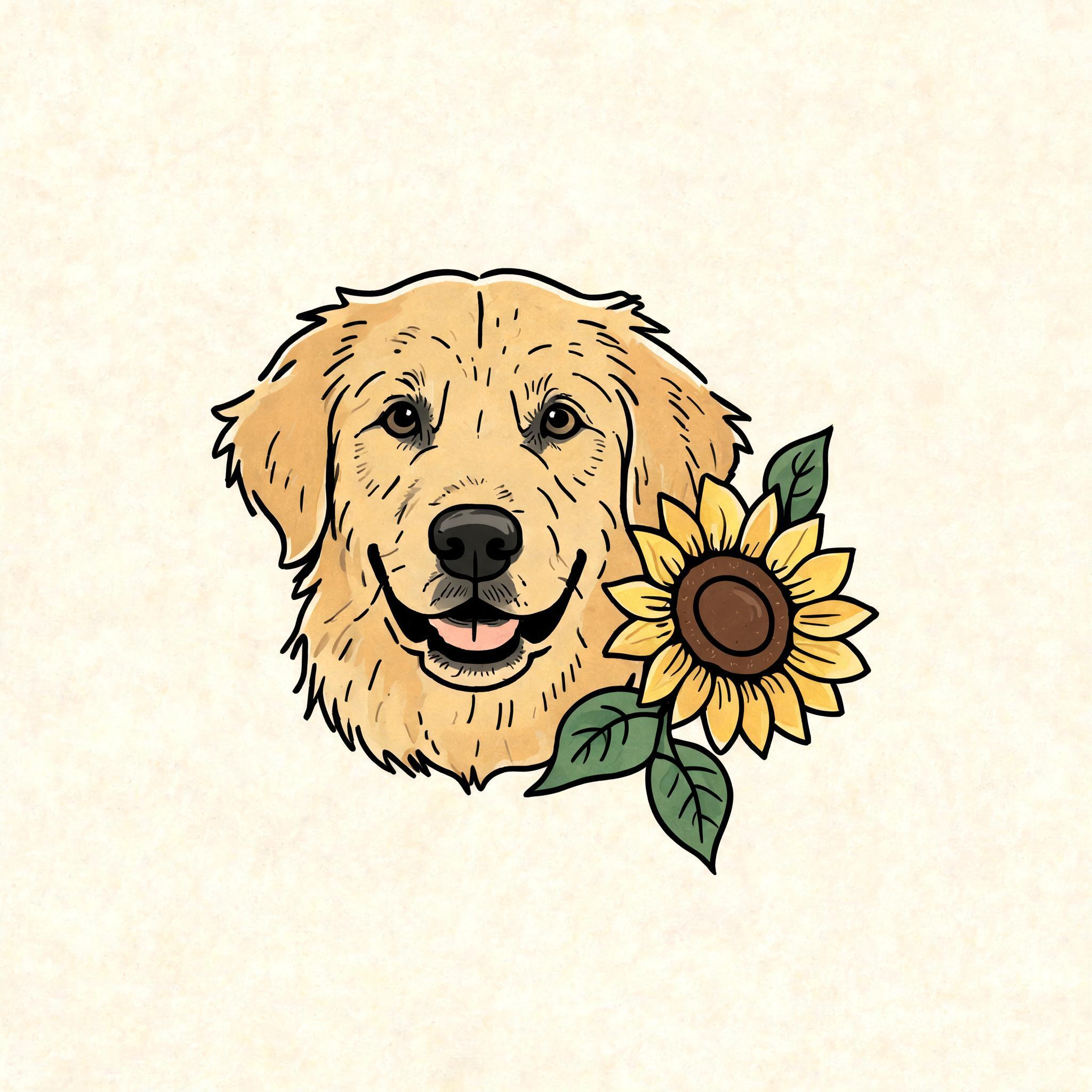 黃金獵犬紀念圖