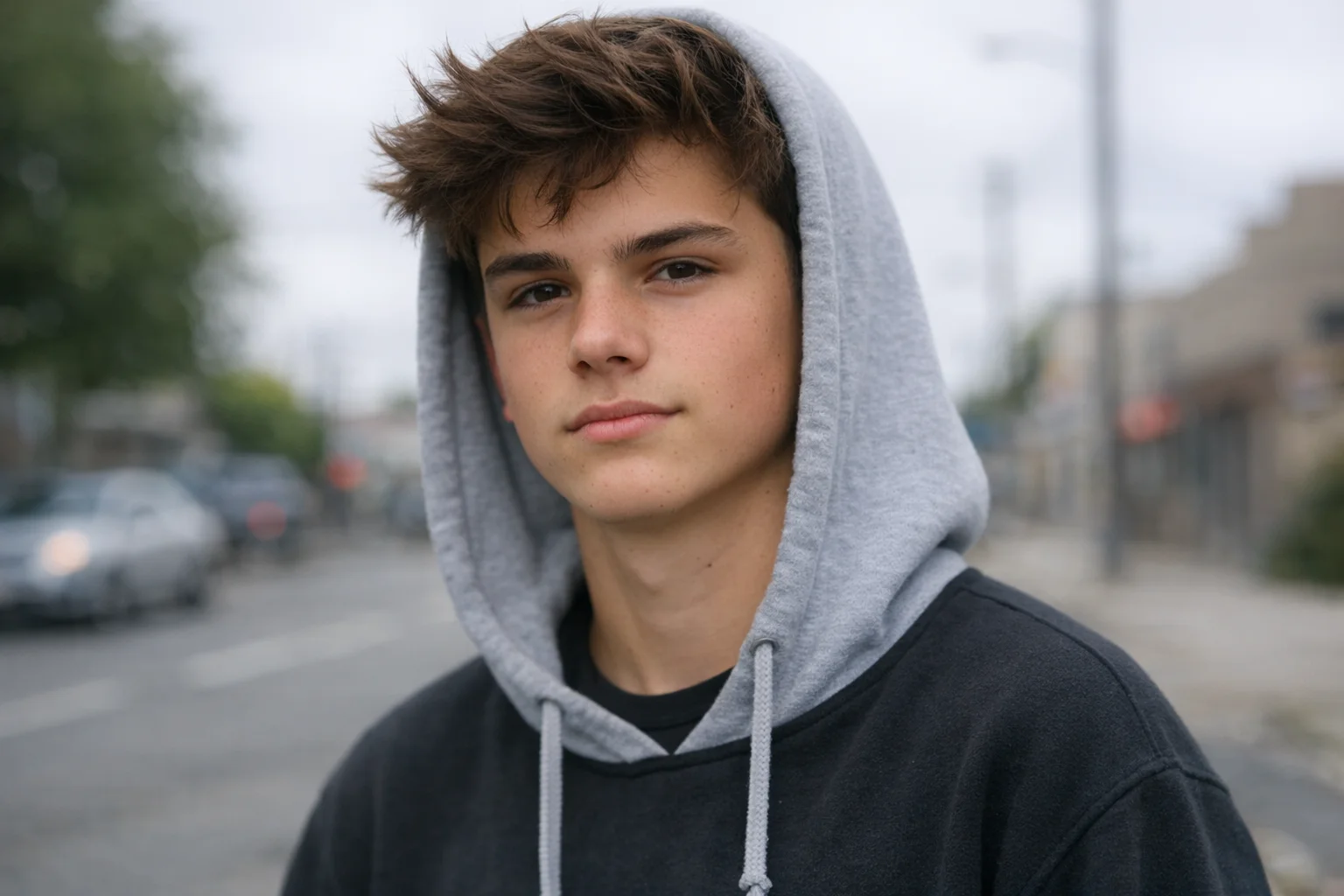 Teenage boy outdoors