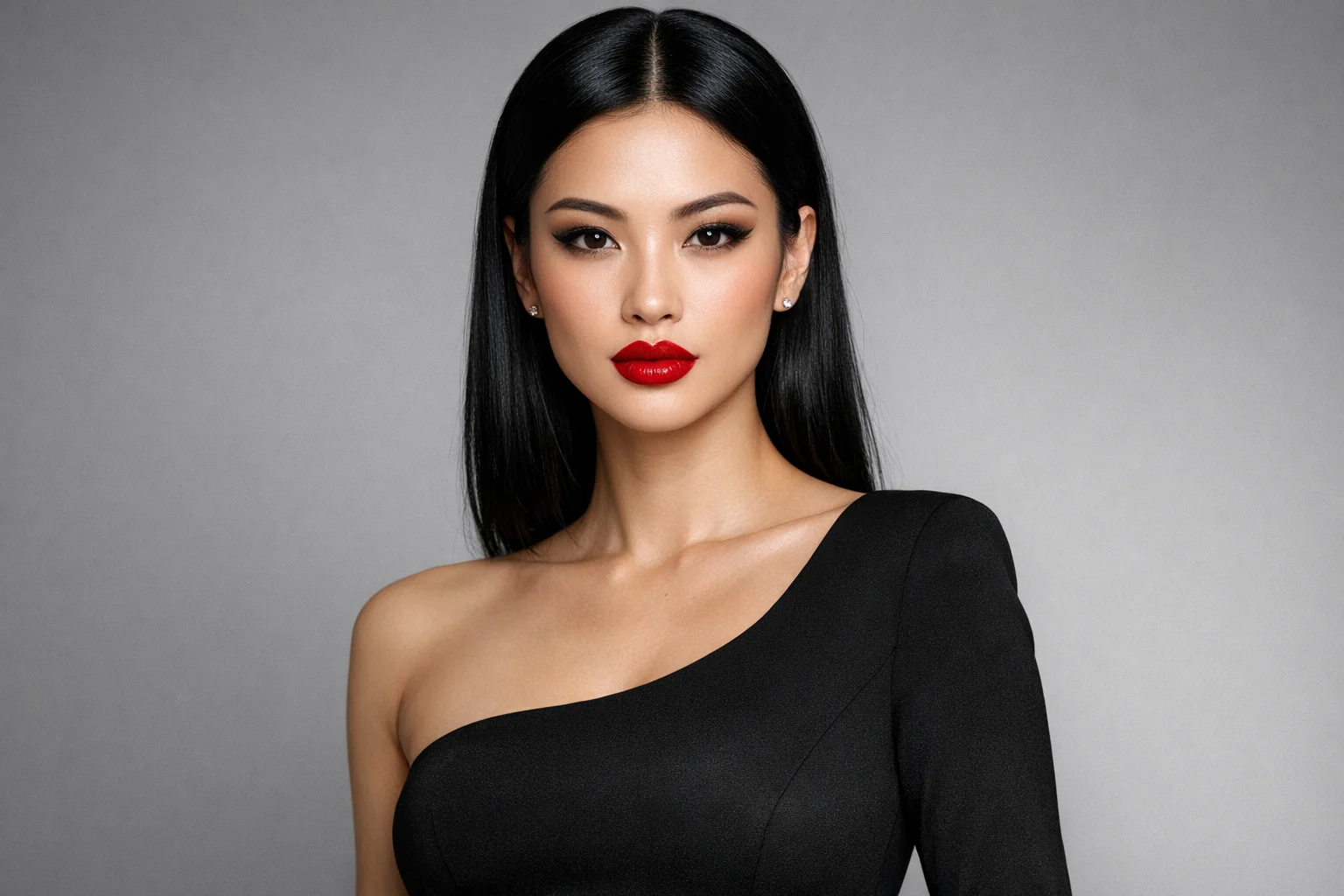 Fashion portrait before Blythe doll filter