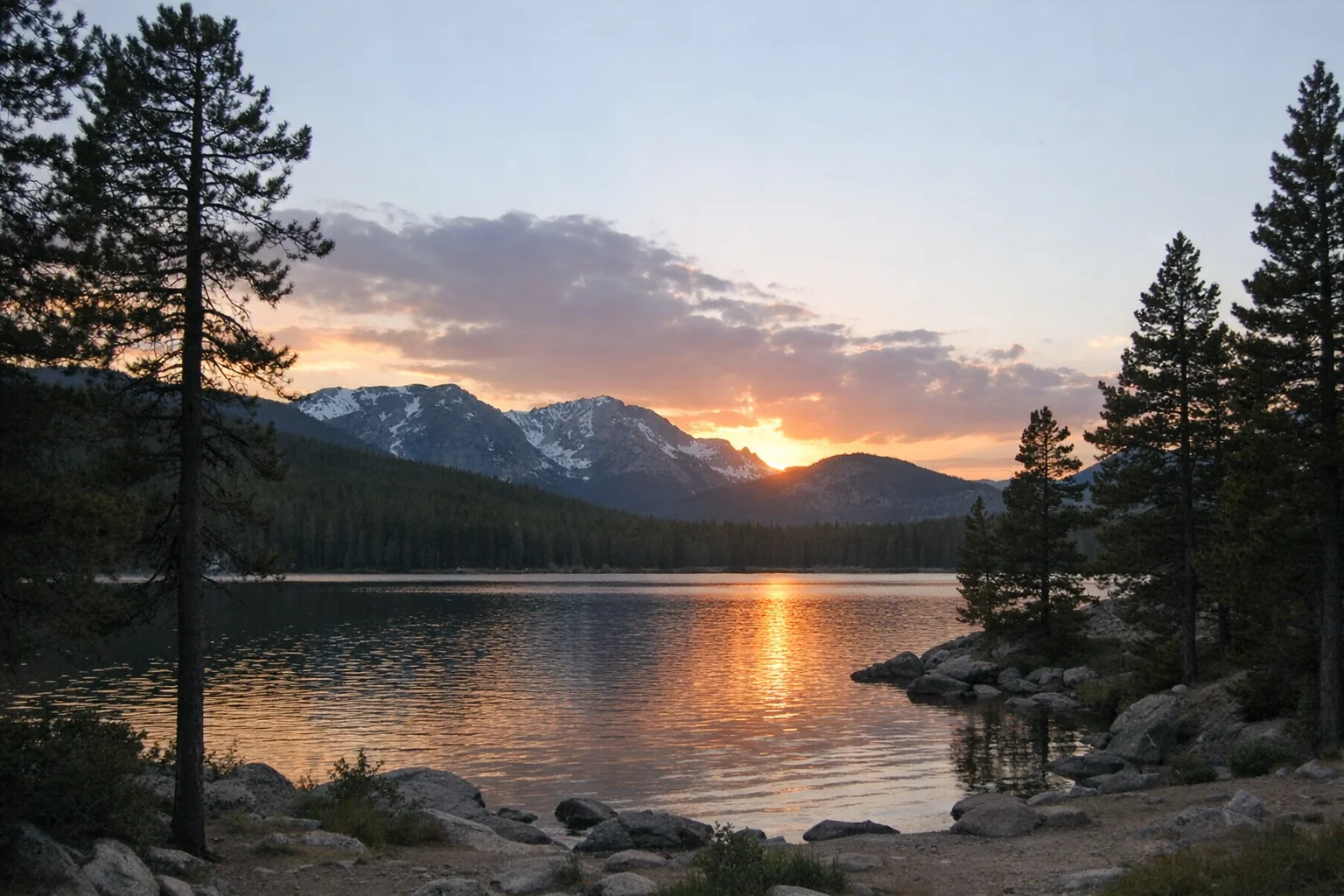 Original unedited photo of a mountain lake