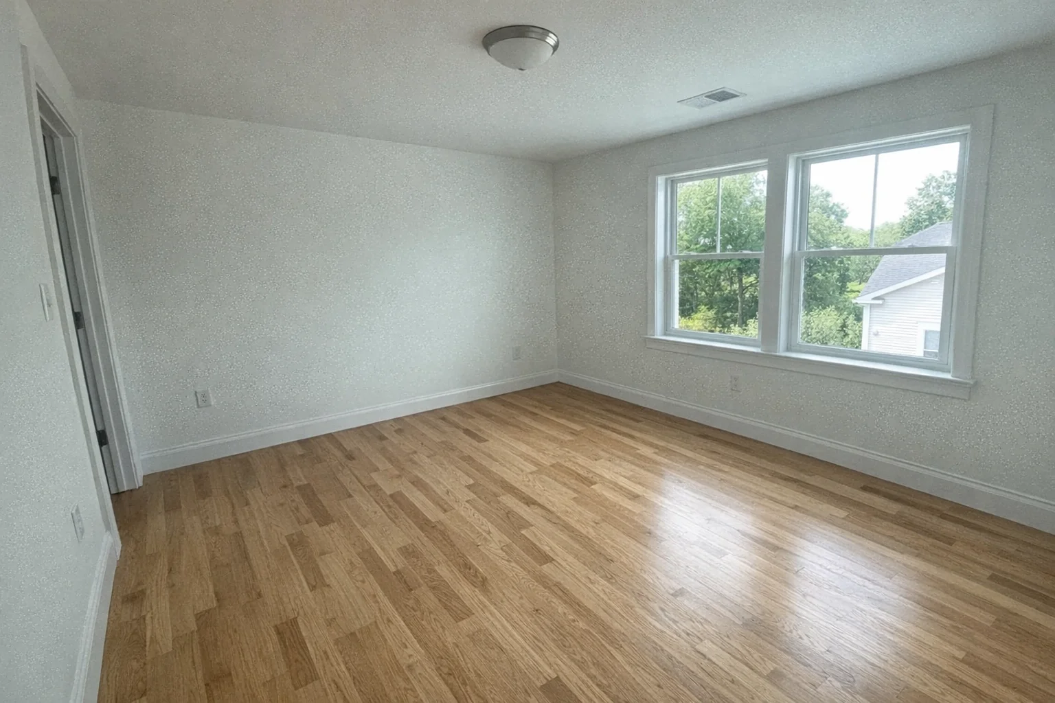 Empty bedroom space