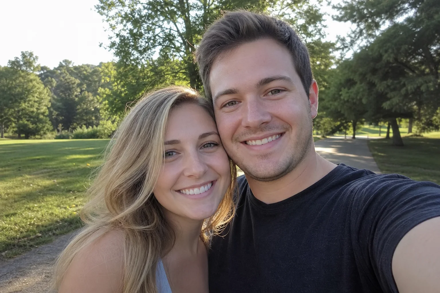 Everyday couple selfie